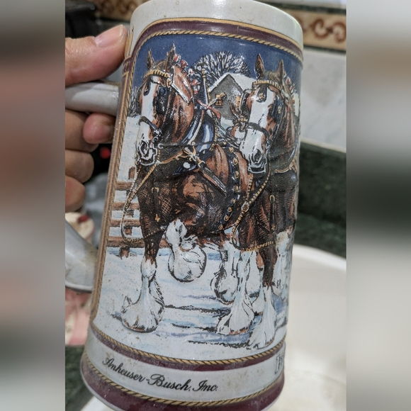 Other - Anheuser-Busch Clydesdale Beer Stein. Holiday 1989.